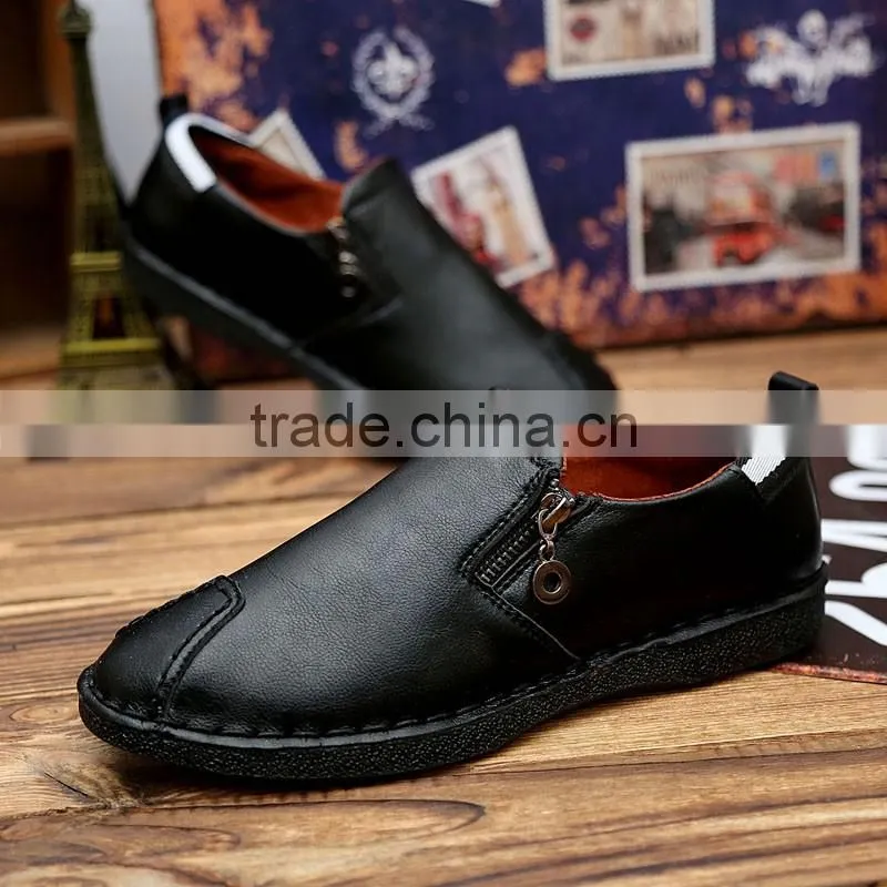 dark blue genuine leather men business casual shoes fashion best quality, lace up relaxation leather shoes men fashion style