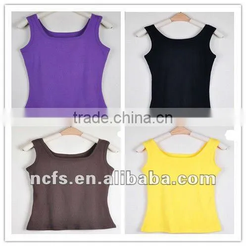 Wholesale woman's seamless plain tank tops