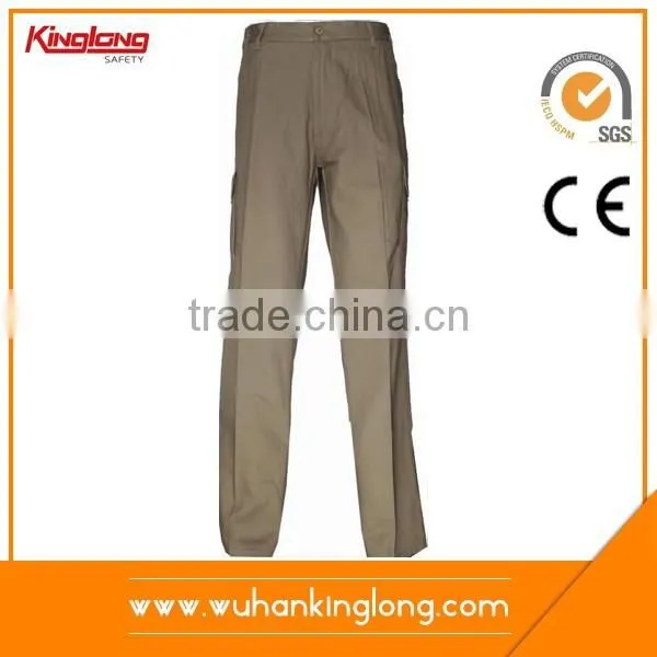 Cotton Casual Men Pants Multi-pockets Long Cargo Work Pants