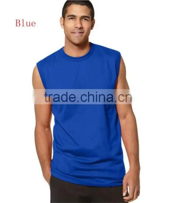 Wholesale good quality comfortable men sleeveless t shirts