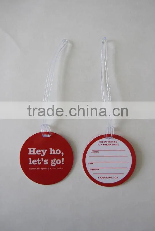printed luggage tag