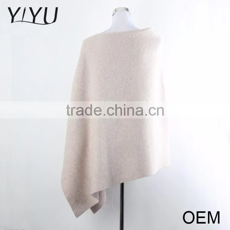 wholesale 2017 winter OEM design women cashmere cape poncho and shawl sweater