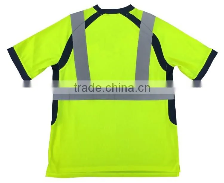 OEM fluorescent clothes yellow brand security shirt