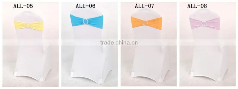 spandex lycra chair bands elastic chair sash with buckle for wedding