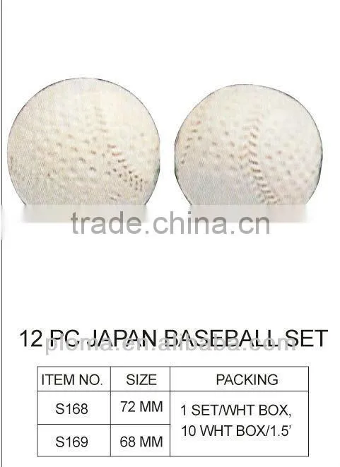 KID OUTDOOR TOYS (S169) 12PC JAPAN BASEBALL SET