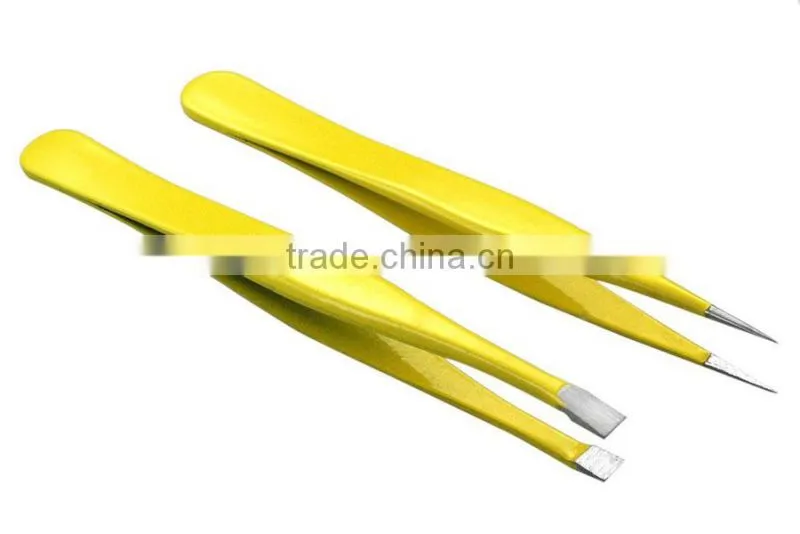 pointed and slanted tweezers set/ eyebrow tweezers set and also great for ingrown and chin hair