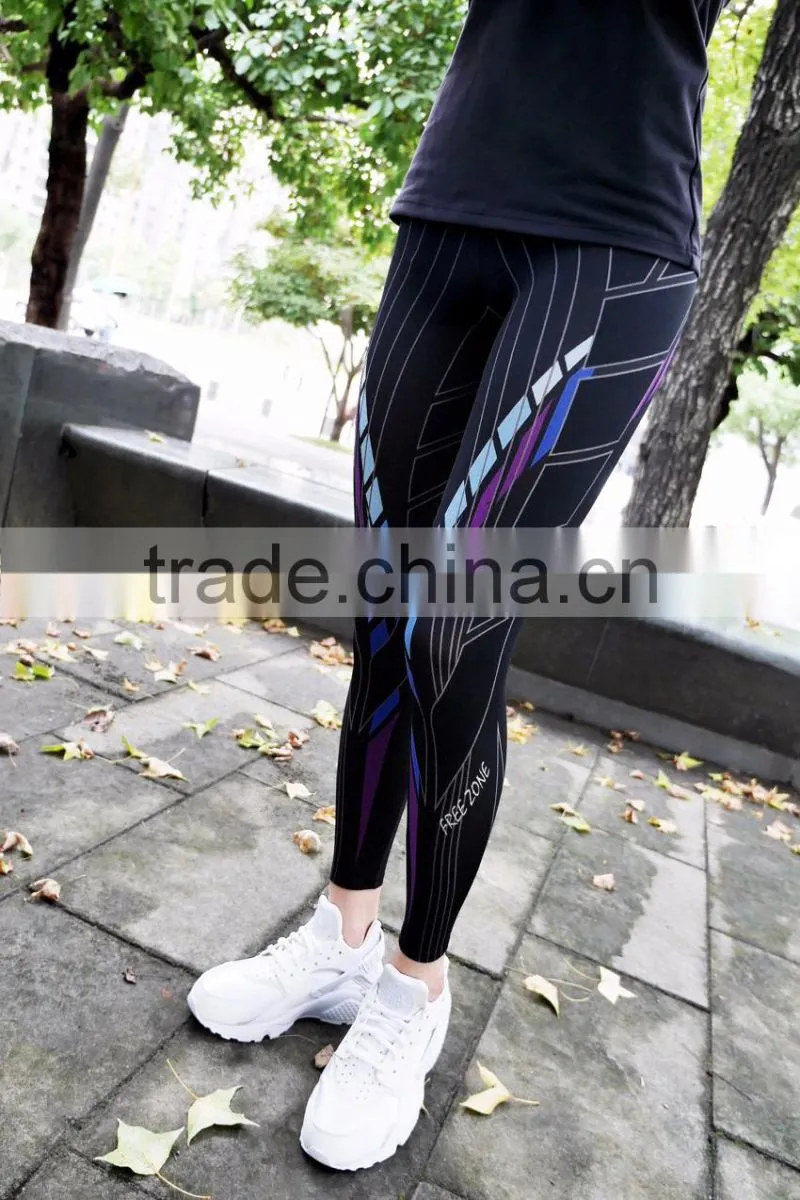 Jogger pants high stretch women compression tights