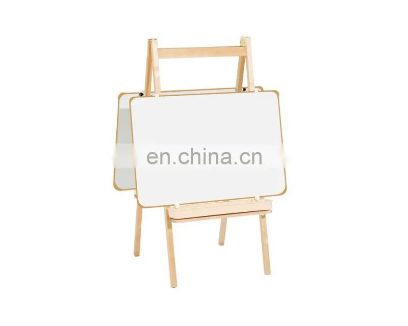 Double sided kids learning drawing board with stand