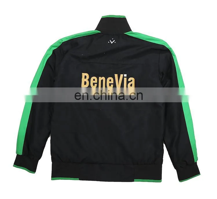 Lateset design black and green custom track suit