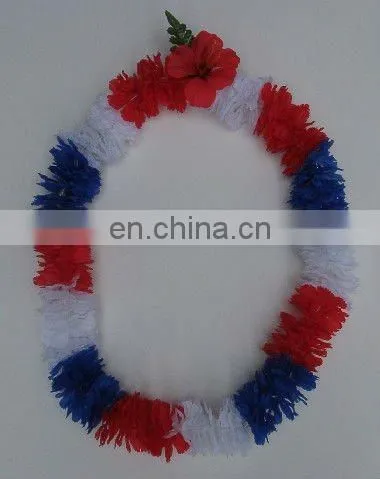 HAWAIIAN MULTI COLOURED FLOWER LEI NECKLACE GARLAND