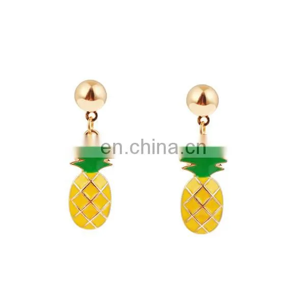 Bohemian Pearl Pineapple Drop Dangle Earrings Rhinestone Stud Earrings