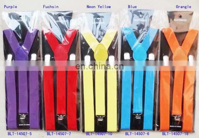 Hot pink neon colour spring suspender with cheap price
