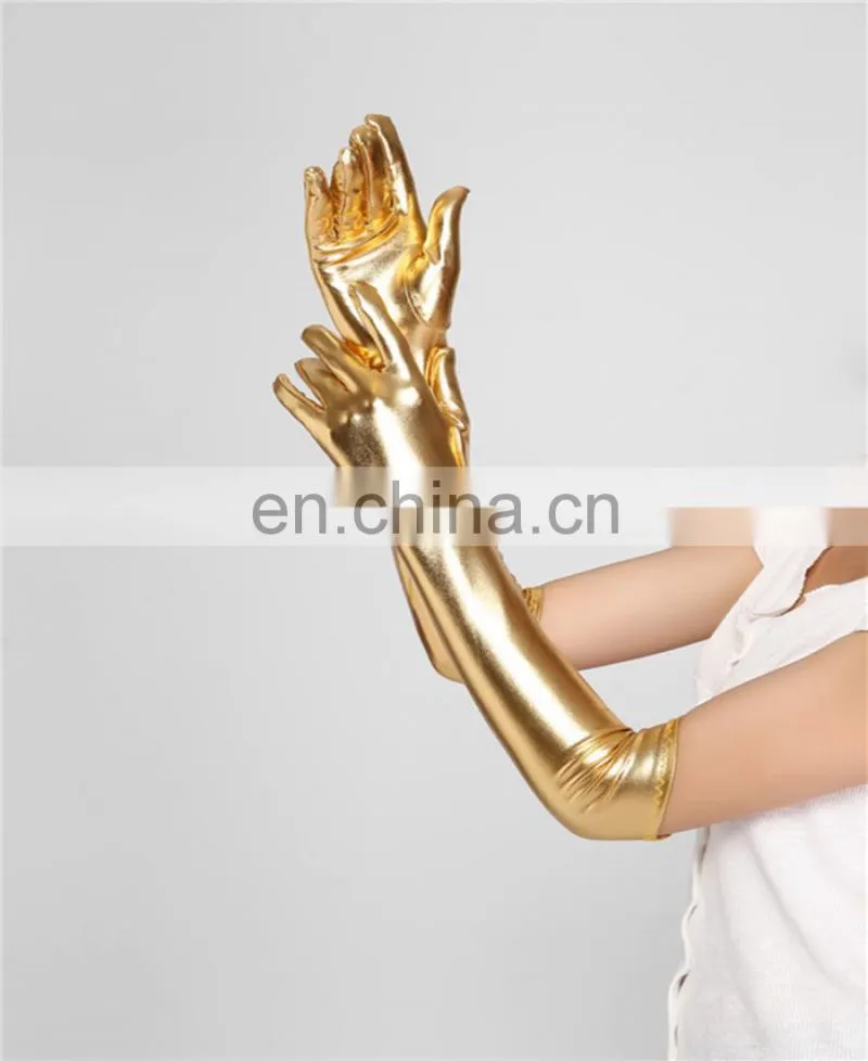2015 Top New Fashionable Design Gloves Sexy Women Lingerie Glove Silver And Gold Available Erogenous Fancy Wet Look OPARE GLOVES