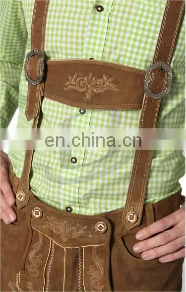 2016 Wholesale Oktoberfest men Knee Lederhosen (Bavaria Clothing)
