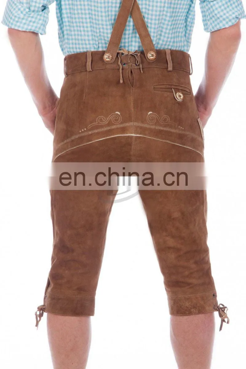 2016 High Quality Chrome 6 free suede Trachten Knee Over Lederhosen (Bavaria Clothing)