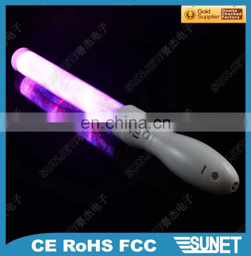Custom logo printing cheering red heart shaped LED party glow sticks