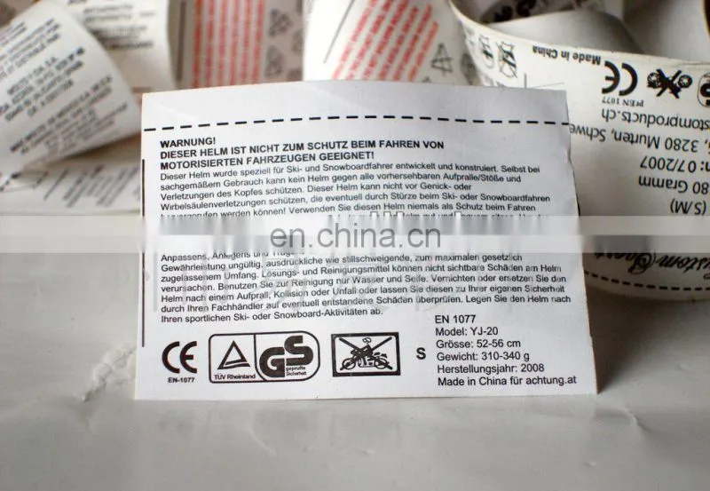 Silkcreen printed cloth label
