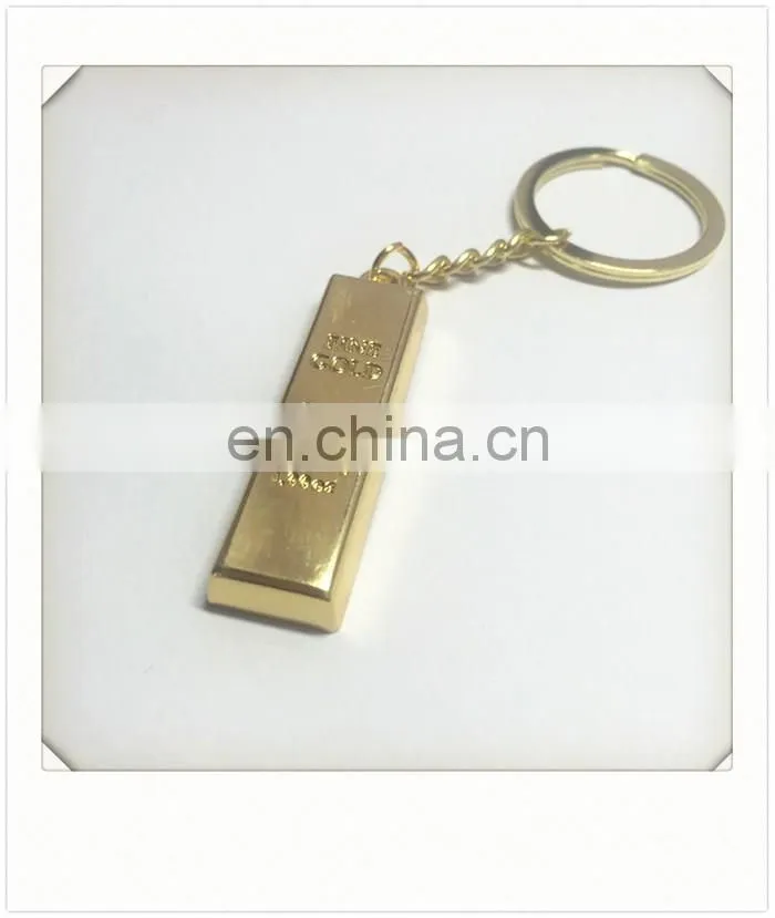 Gold plated promotional metal keychains