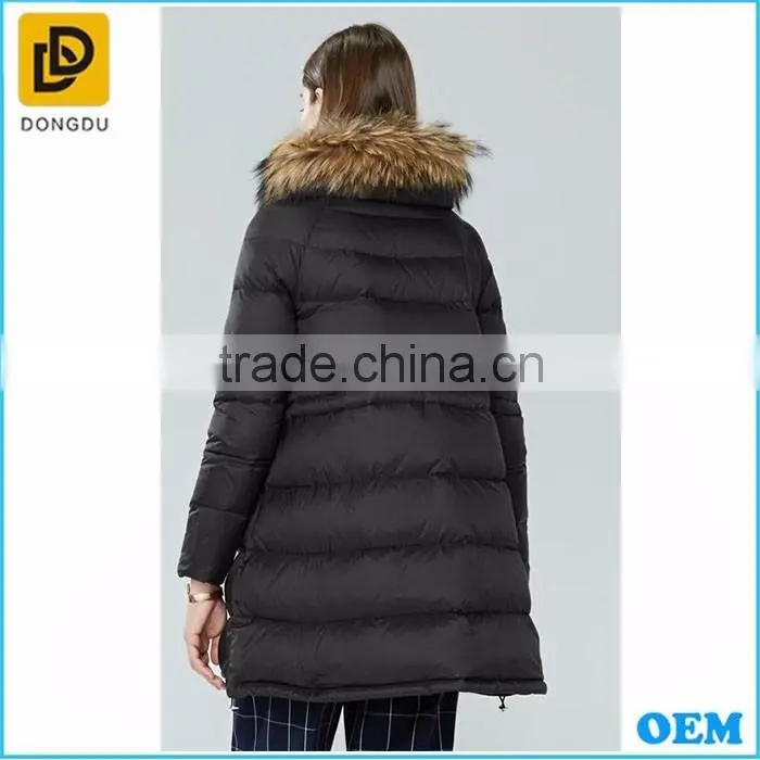 Hot sale Women Long Sleeve Winter Coat White Coat Latest Design Women's Coat