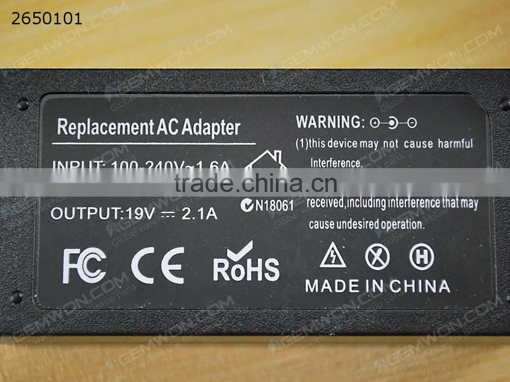 High Copy Laptop AC Power adapter for SAMSUNG 19V 2.1A 5.0*1.0*3.0mm 40W