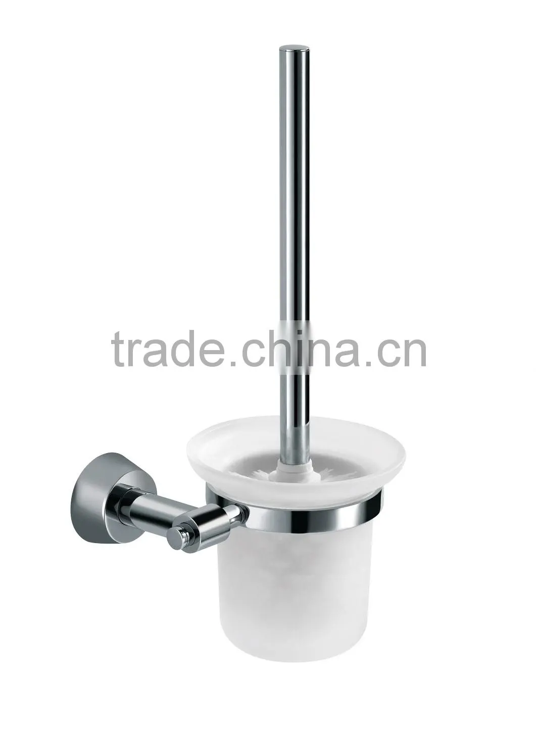 Wall-mounted Stainless Steel Chrome Finish Toilet Brush Cup Holder