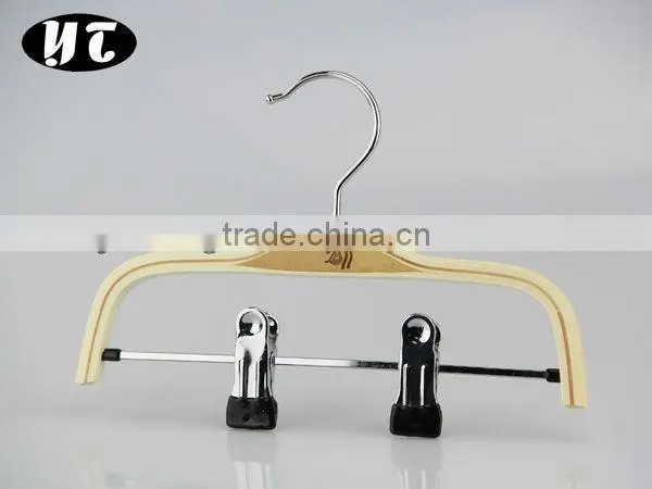 HA442 laminated pants hanger with clips