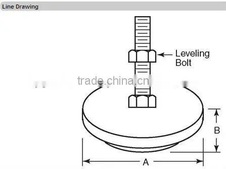 Fixed table leveling feet HG-L-0021