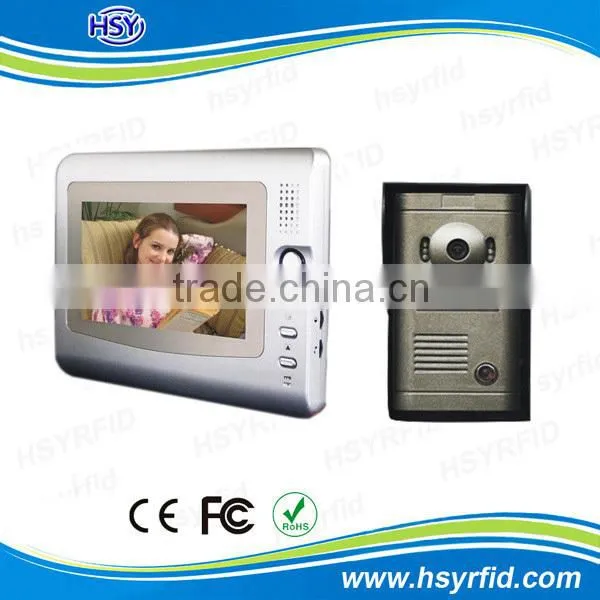 Handfree audio video CMOS camera security video door phones with keypad