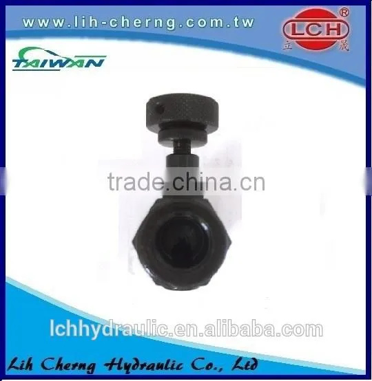 adjustable hydraulic one way throttle valve