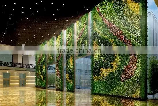 Artificial green plant wall/ hanging decorative flower wall for indoor & outdoor