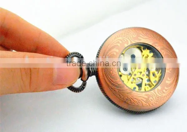 skeleton automatic mechanical watch wholesale pocket watch