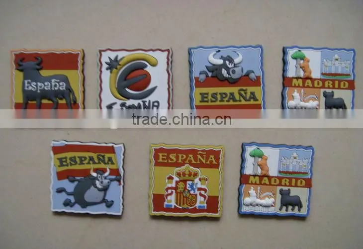 soft PVC fridge magnet, 3D debossed fridge magnet Guangzhou manufacturer