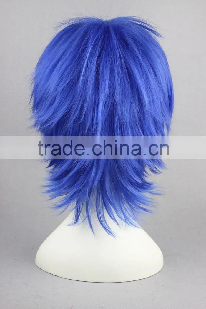 High Quality 35cm Short Straight VOCALOID KAOTO Wig Cosplay Blue Synthetic Anime Wig Cosplay Hair Wigs Party Wig