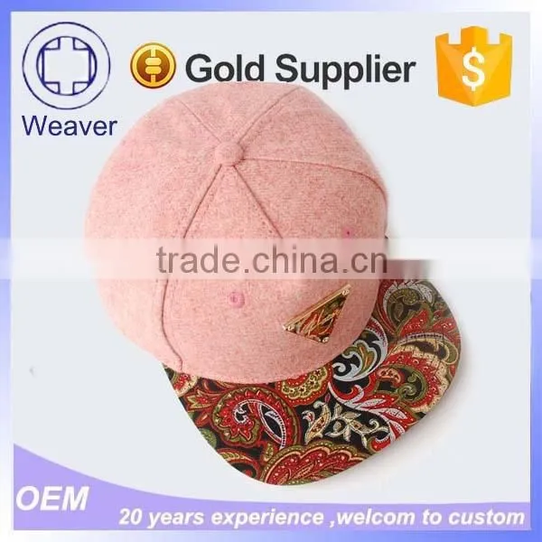 New Product Metal Plate Snapback Hats Metal 3d Letters 5 Panel Hat