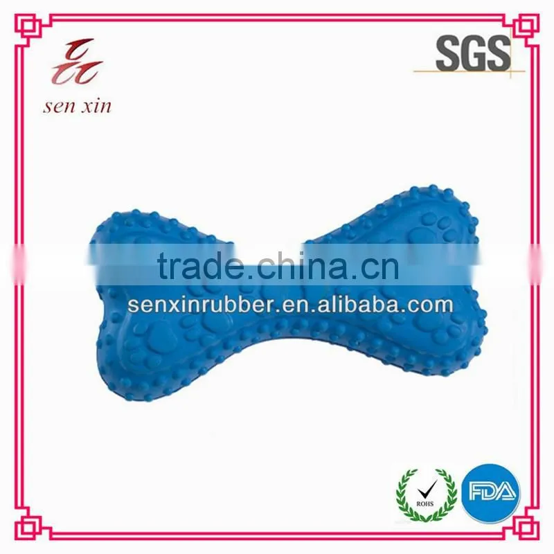 2016 fashionable real-looking soft rubber dog animal toy, bone shape dog toy