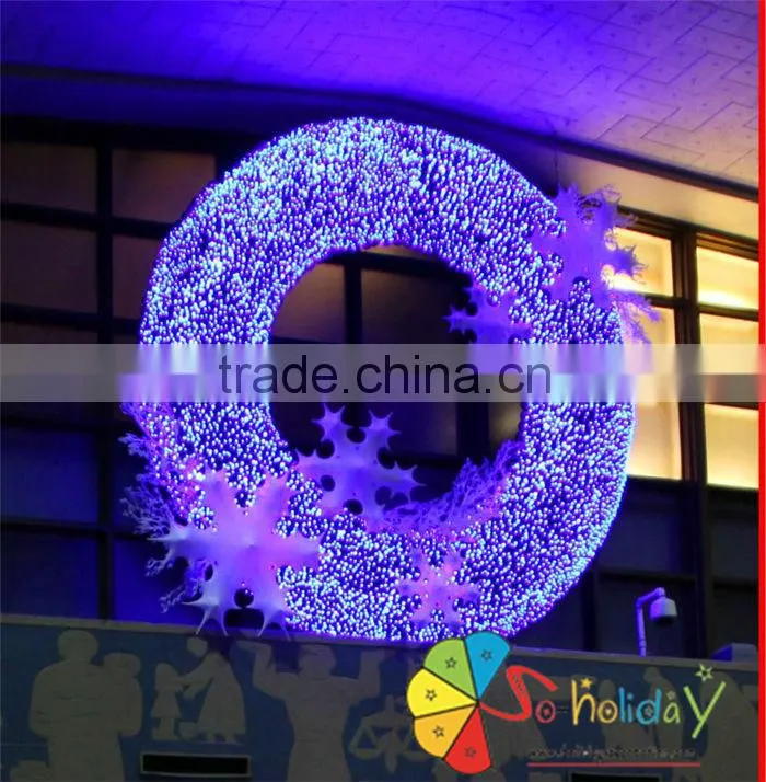 giant led christmas lighting wreath