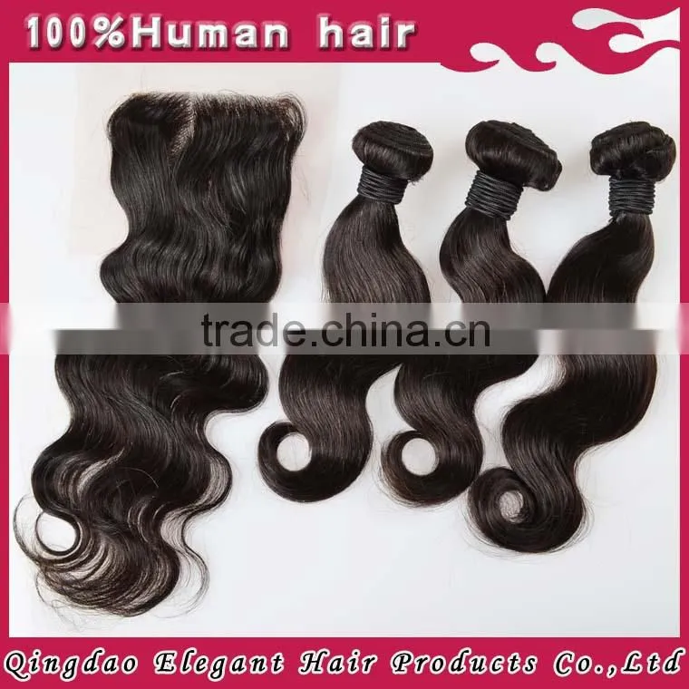 Wholesale Remy Virgin Body wave texture human hair cheap human hair lace closure