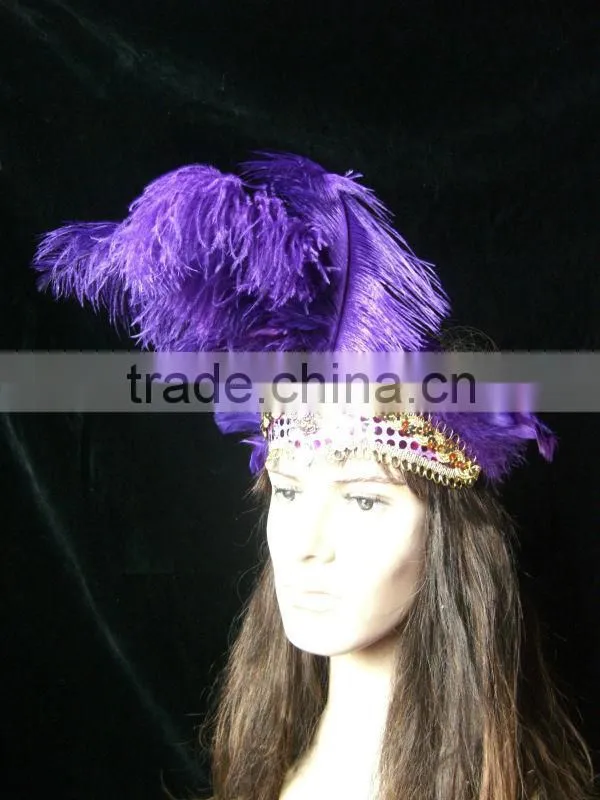 Carnival Indian Headdress with Purple Feather