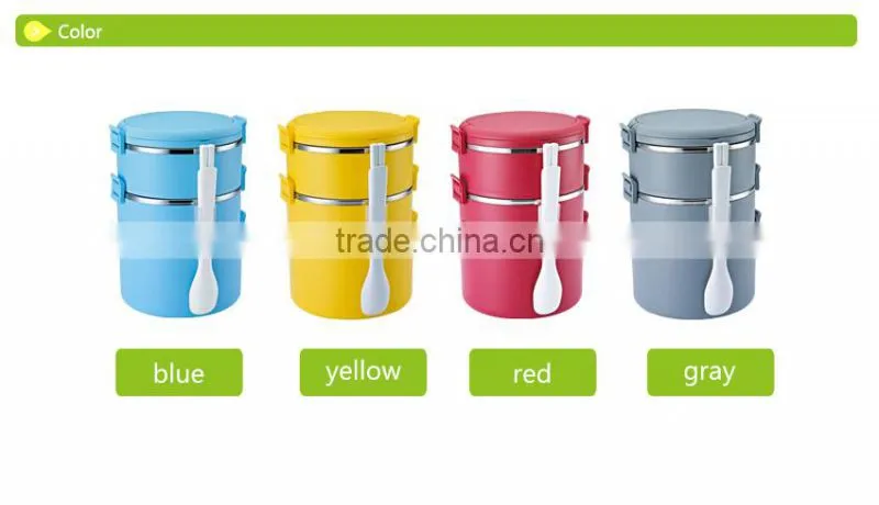 D672 outdoor portable therma stainless steel chamber preservation lunch box set
