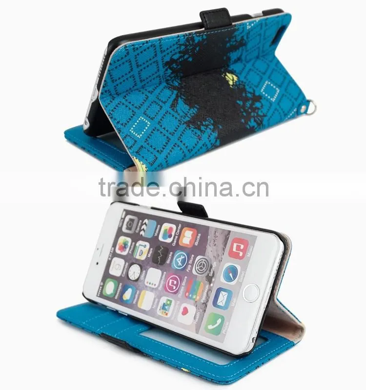 Printing PU Flip Case For Smartphone for iPhone 6/6s for Lady/Women/Female