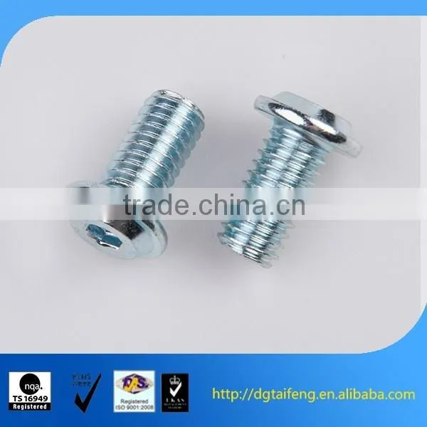 galvanized pan head carbon steel allen round washer screw