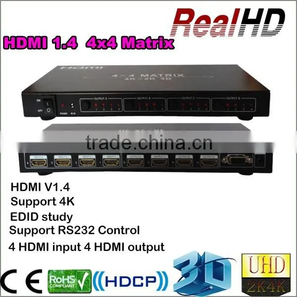 2016 Hottest 1.4v 4X4 HDMI Routing Matrix In Economical version