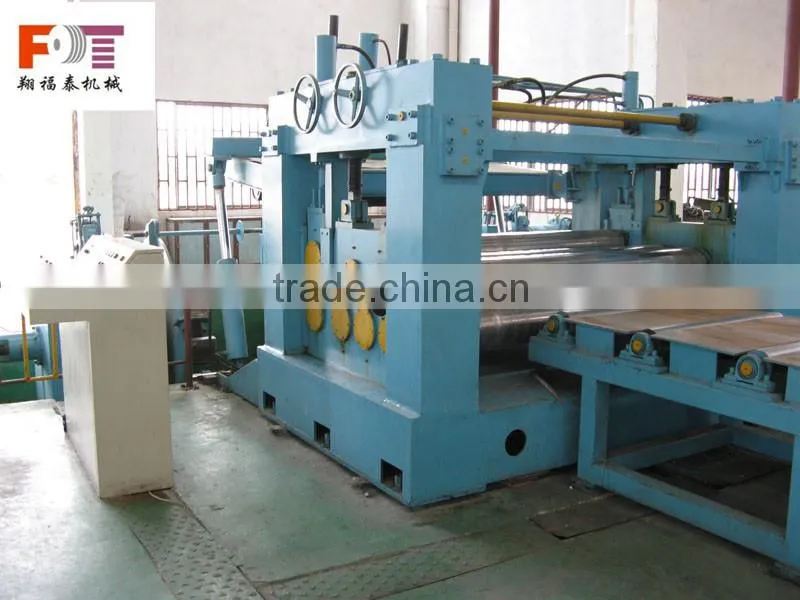 building metal stacking and leveling straighten cut to length machine line