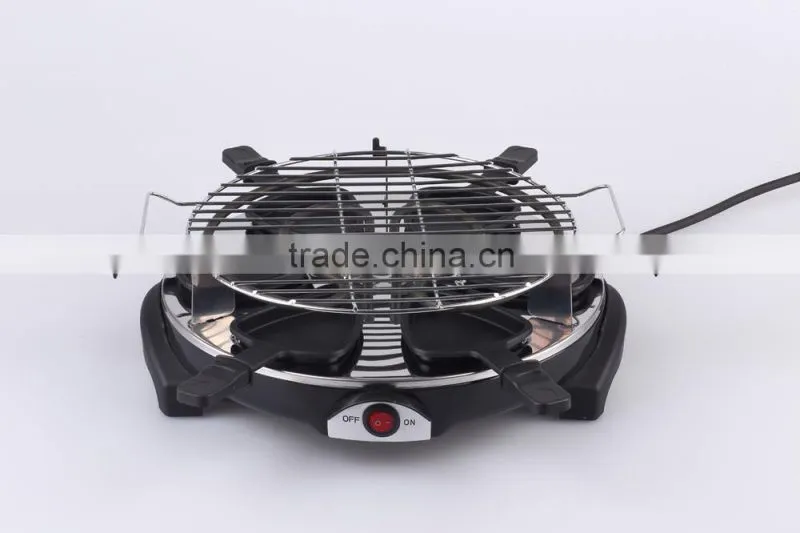 900W 6-Person Raclette Grill With Glass Plate RG-106G