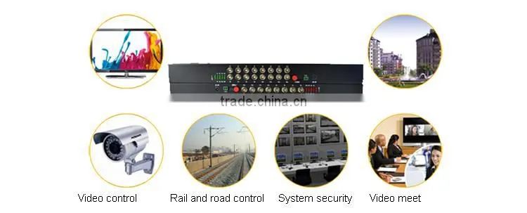 Video Data Optic Transceiver 16 Channel Video Data optical fiber transmitter and receiver