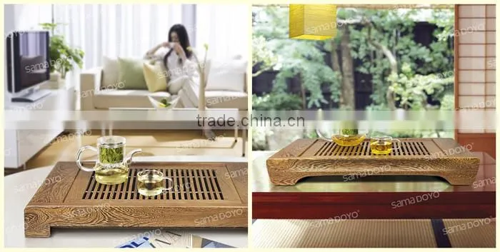 2016 Hot Sale SAMADOYO Top Quality Elegant Wooden Tea-Tray with Water Pond
