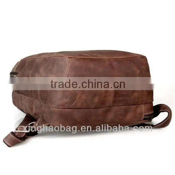 Laptop bag 2014 genuine leather laptop backpack bag