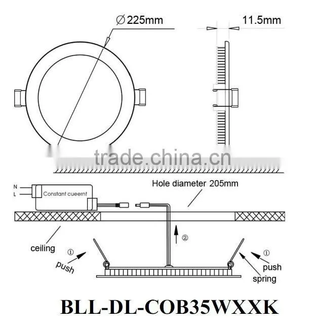 Newest 2 years warranty COB Downlight CRI 95 35w led downlight