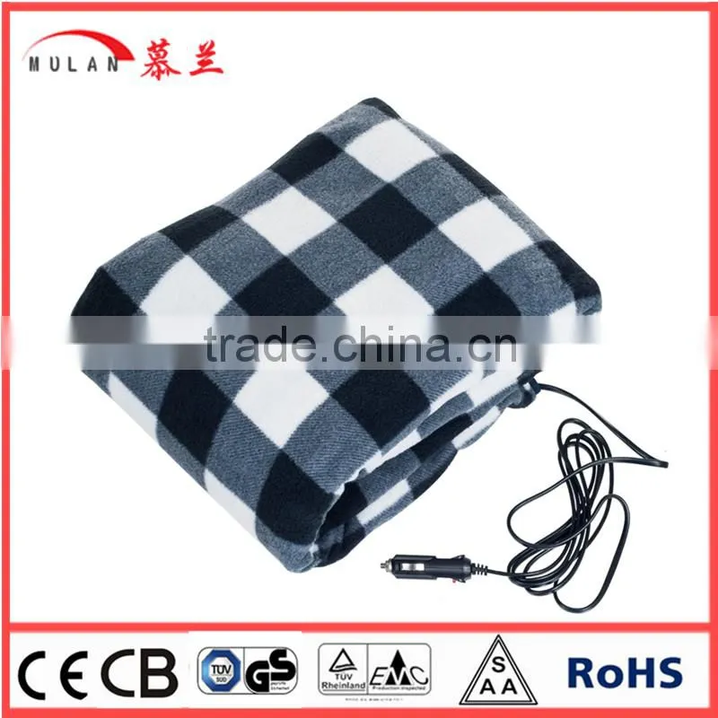 12V Heated Travel Blanket for car (Navy, 58" x 42")