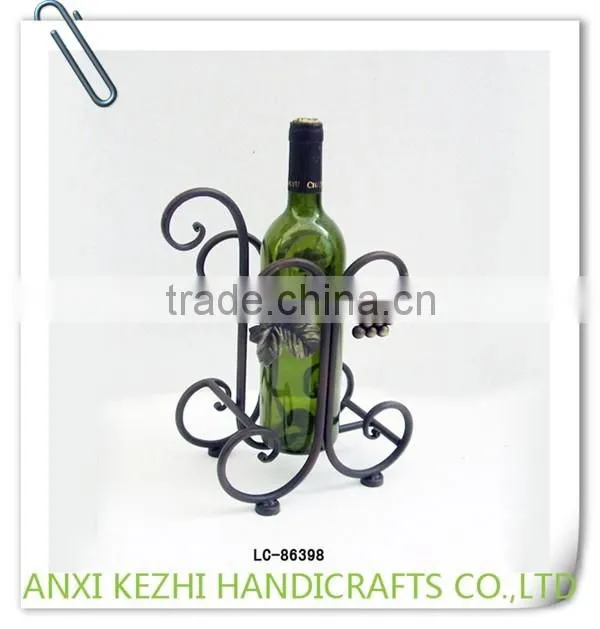 LC-86398 Unique Decorative Single Bottle Shape Wine Holder Wine Rack